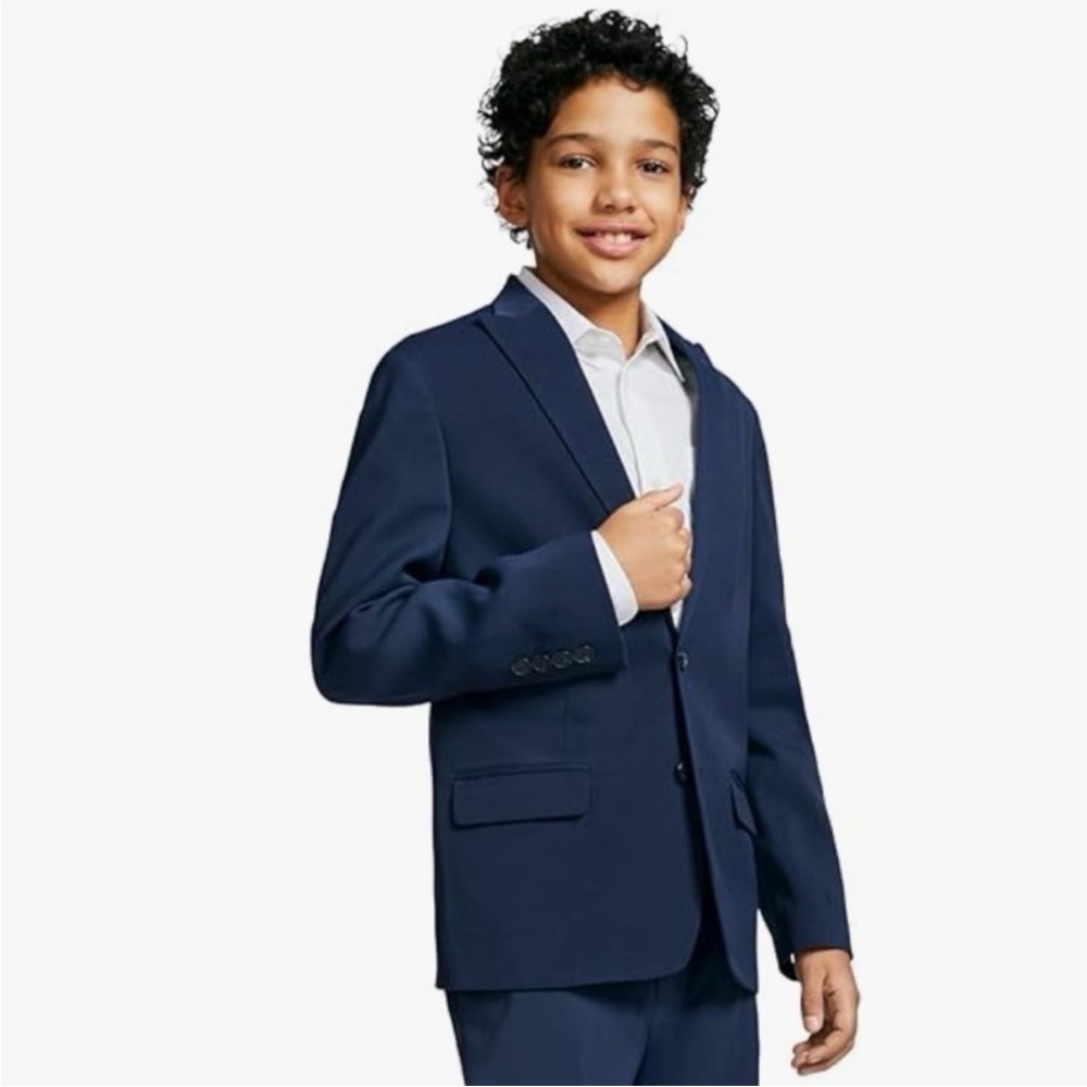 Calvin Klein Boys' Formal Single Breasted Jacket Navy Blazer Size 20 Husky